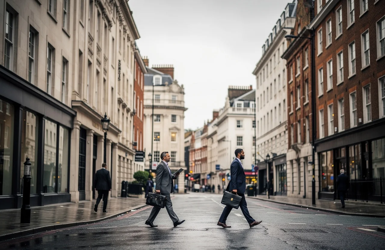 Quartier d'affaires londonien illustrant les types de société au Royaume-Uni